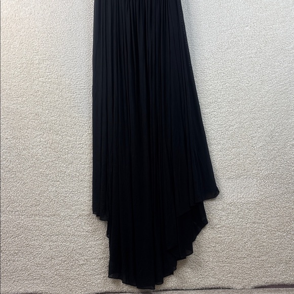 NWT Terani Couture Womens Black Beaded Neckline Strapless High Low Gown Size 18 - Picture 14 of 16